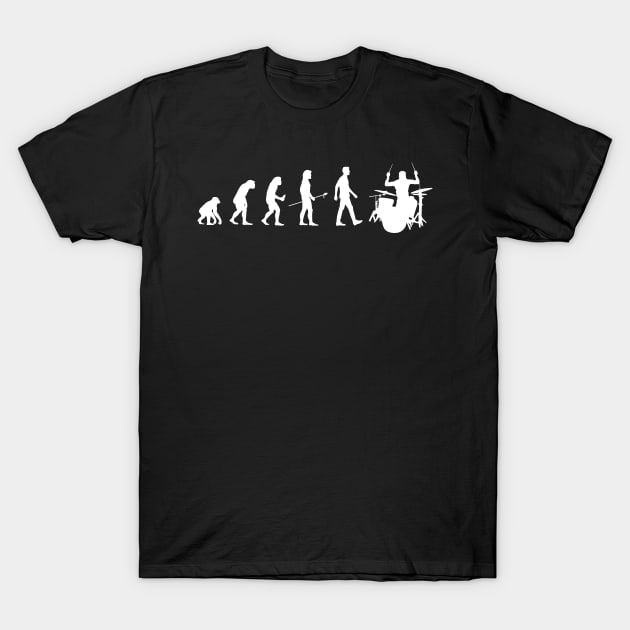 Evolution Man Drums Drummer Gift Drumming T-Shirt by TheTeeBee